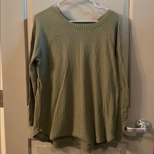 AE soft and sexy plush waffle knit long sleeve